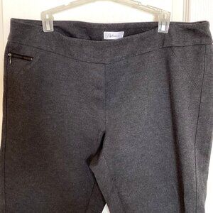 Reitmans Women's Gray Leggings Size Plus 18 Gray Pull-On Narrow Leg Casual Comfy